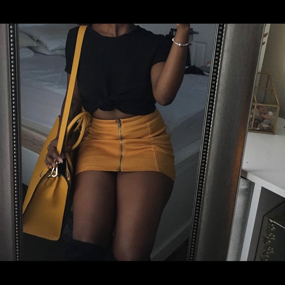 Mustard Mini Skirt